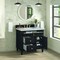 James Martin Vanities 36'' Single Vanity, Black Onyx w/ 3 CM Carrara White Marble Top 424-V36-BKO-3CAR - alternate 2